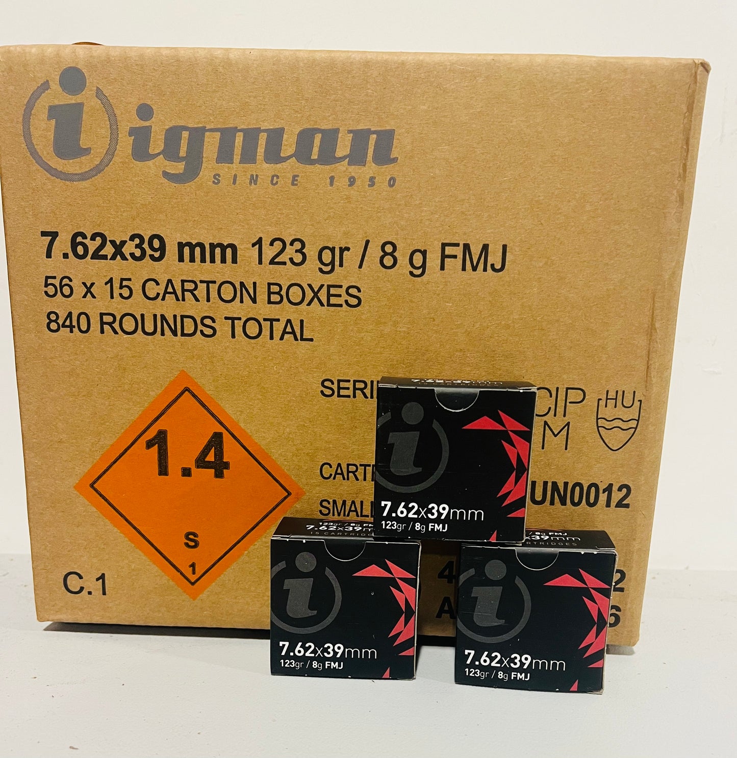 Igman 7.62x39 Ammo 123 Grain FMJ 480 rounds